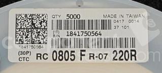 RC0805FR-07220R
